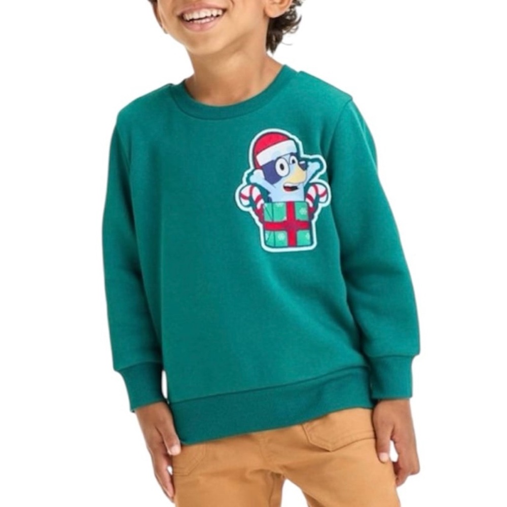 Bluey Christmas Toddler Wish List Fleece Sweater Unisex - Size 2T - NWT
